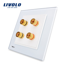 Livolo Qualidade Superior CE Casa Inteligente Tomada de Banana De Vidro VL-W292A-11